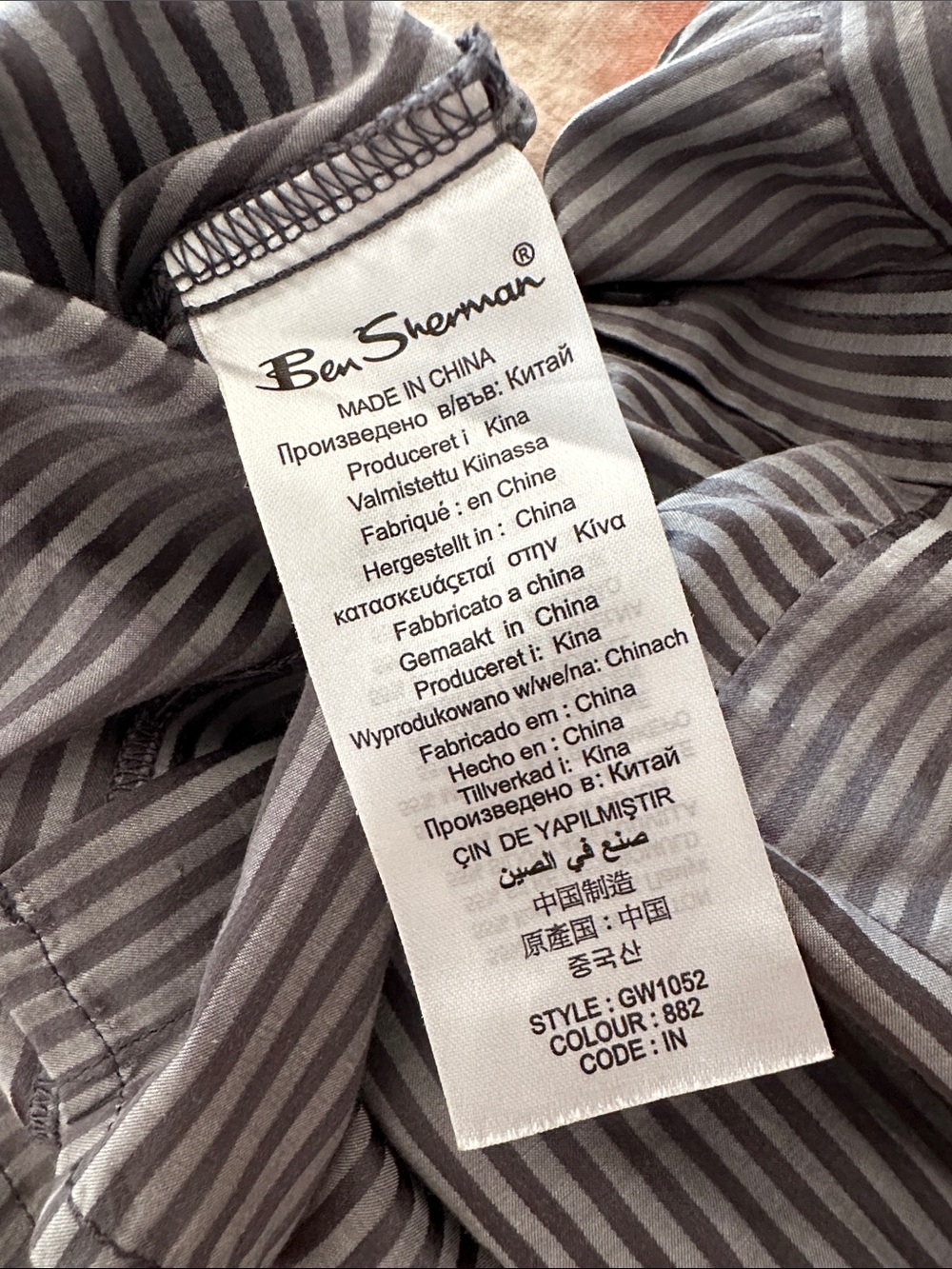 Ben Sherman Silk Cotton Button Down Top - Picture 6 of 7